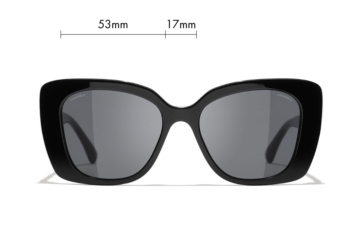 CH5422BA Black/White Square Acetate Sunglasses