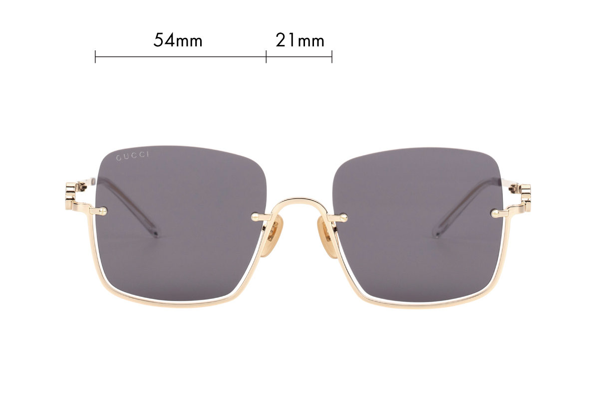 Gucci + Square-Frame Rimless Sunglasses